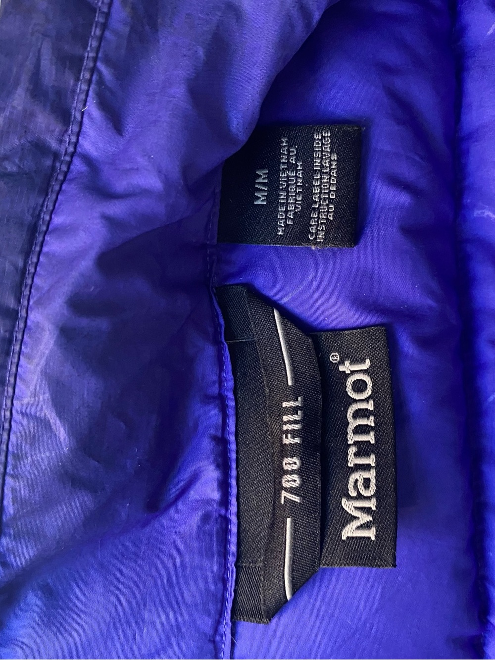 Marmot Women's Down Vest 700 Fill in Purple-Blue - Picture 5 of 7
